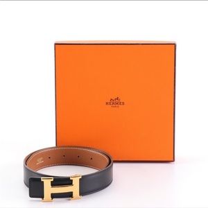 Hermes H buckle 32 mm belt reversible